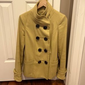 The Limited Yellow wool peacoat